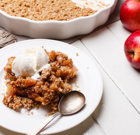 Croustade classique aux pommes et au sirop d’érable