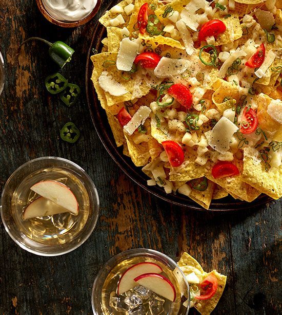 Nachos aux pommes et aux 3 fromages
