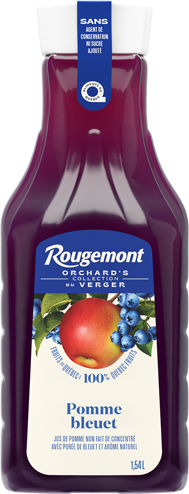 ROUGEMONT JUS DE POMME ET BLEUET NON FAIT DE CONCENTRÉ Plastique PET 1.54L