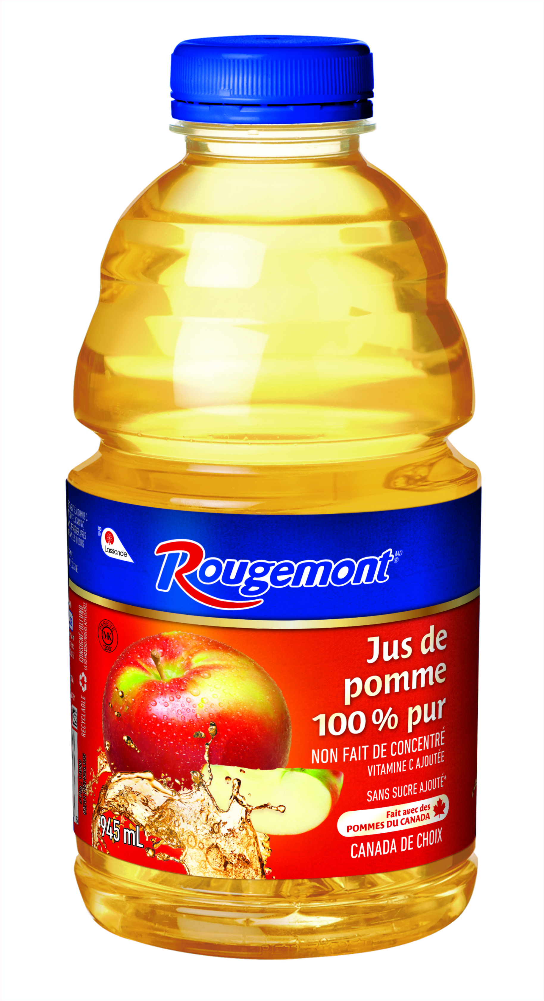 ROUGEMONT JUS DE POMME NON FAIT DE CONCENTRÉ Plastique 945mL